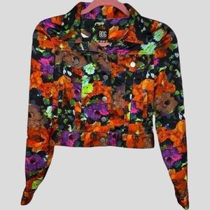 BDG bright floral cropped denim style jacket